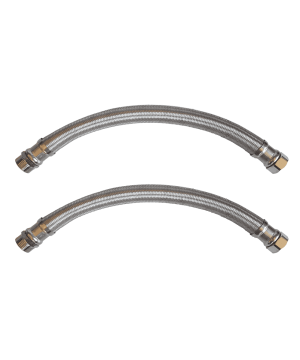Pair of Two Tubiflex Flexible Braided Hoses 1" x 500mm