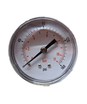 Back Entry DRY Pressure Gauge - 63mm - 0-100psi - 1/4 inch