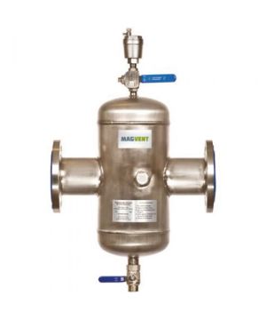 Fabricated Products Magnetic Vent Air & Dirt Separator - Stainless Steel - 125mm - PN16